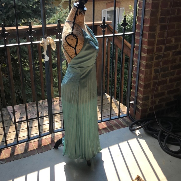 Closing Closet!!Nordstrom Lush Teal Satin Dress - Picture 5 of 8